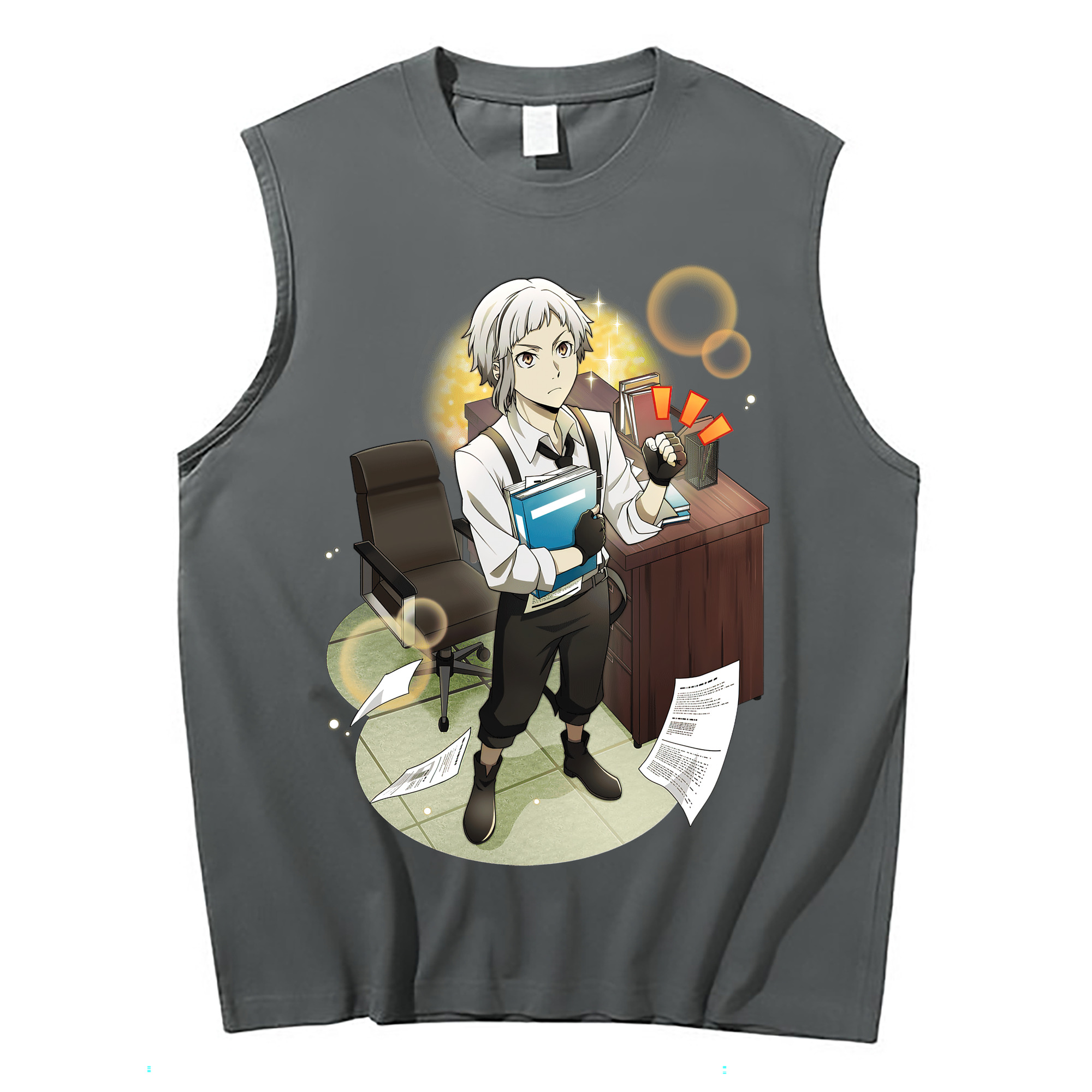 （画像用） 文豪ストレイドッグス Bungo Stray Dogs コットン100％タンクトップ（フロントプリント）